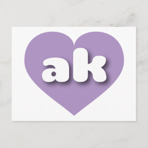 Alaska lavender hjärta - I kärlek ak Vykort