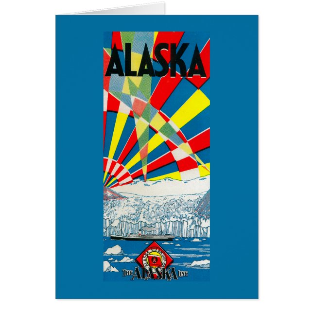 Alaska Line Steamship Poster Hälsningskort (Framsidan)