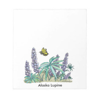 Alaska Lupine Watercolor 40 Pg. Anteckningsblock