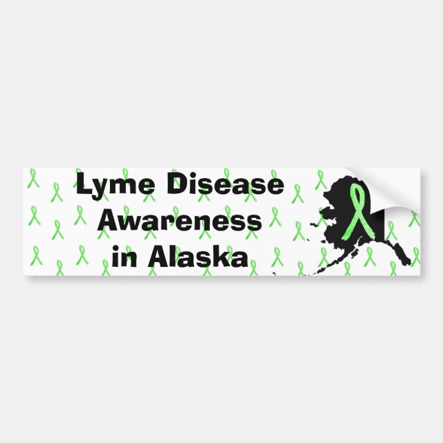 Alaska Lyme Disease Medvetenhet Bumperdekal Bildekal (Framsidan)
