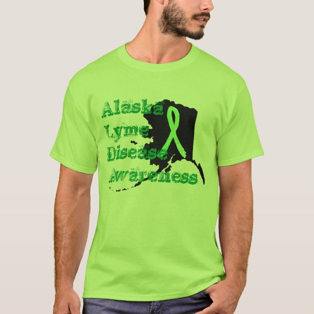 Alaska Lyme-sjukdom medvetenhet T-shirt (Framsida)