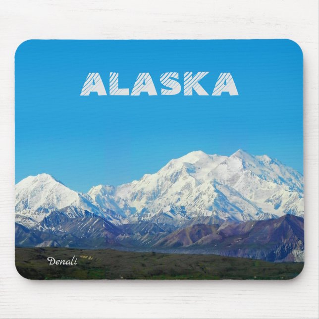 Alaska Magnet Souvenir Present Denali Mountain Musmatta (Framsidan)