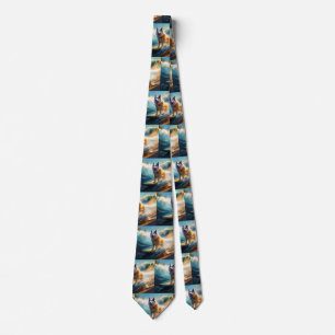Alaska Malamute Beach Surfing Painting Slips