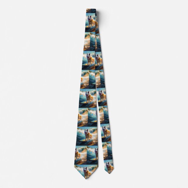 Alaska Malamute Beach Surfing Painting Slips (Framsida)