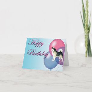 Alaska Malamute Birthday Card Kort