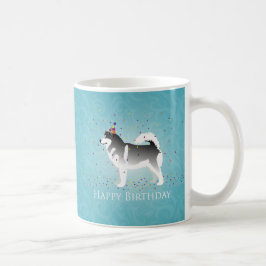 Alaska Malamute Birthday Design Kaffemugg