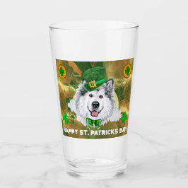 Alaska Malamute Guld Lycklig St. Patricks Day Glaskopp