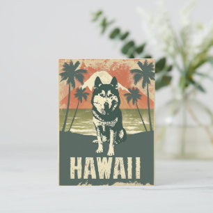 Alaska Malamute Hawaii Vacation Travel Vykort