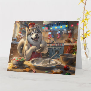 Alaska Malamute Helgdag Baking: God jul Kort