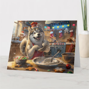Alaska Malamute Helgdag Baking: God jul Kort