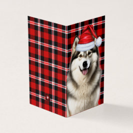 Alaska Malamute Helgdag Pput-julkort Kort