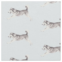 Alaska Malamute Hund Art Fabric