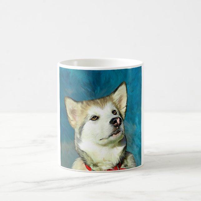 Alaska Malamute Hund Art Kaffemugg (Center)