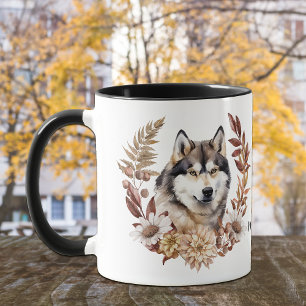 Alaska Malamute Hund Autumn Wandeans Mugg