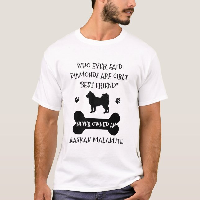 Alaska Malamute Hund Bästa vän T Shirt (Framsida)