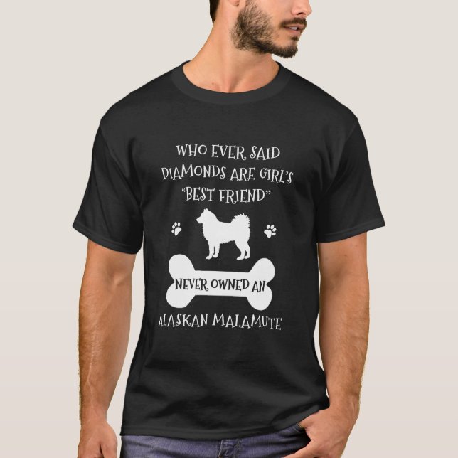 Alaska Malamute Hund Bästa vän T Shirt (Framsida)