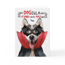 Alaska Malamute Hund Funny Count DOGcula Halloween