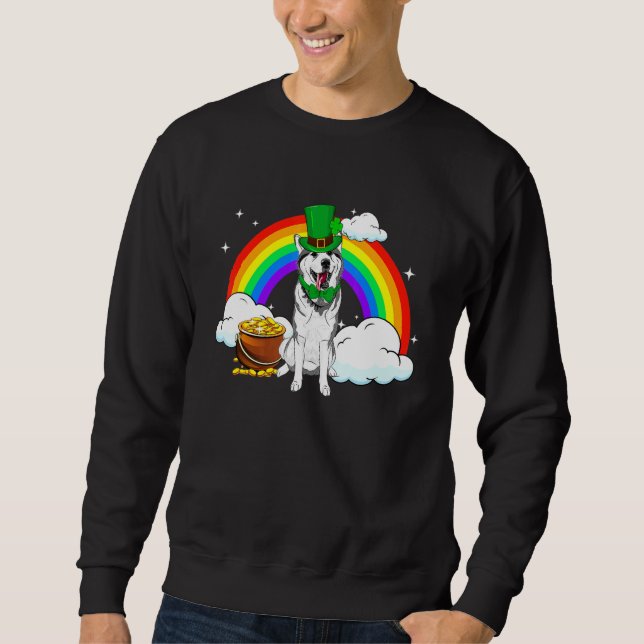 Alaska Malamute Hund Lång Ärmad Tröja (Framsida)