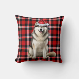 Alaska Malamute Hund Play jul-Helgdag Kudde