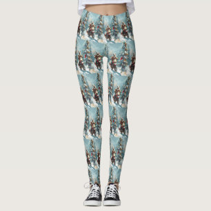 Alaska Malamute Hund Riding Motorcle jul Leggings