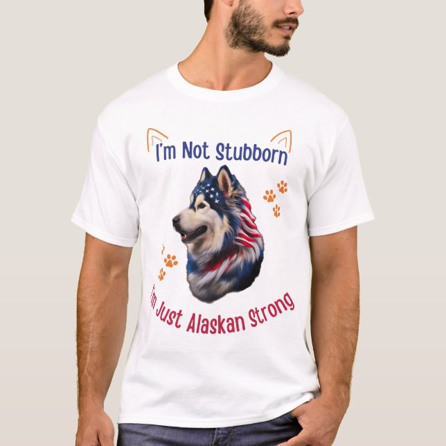 Alaska Malamute Hund T Shirt (Framsida)