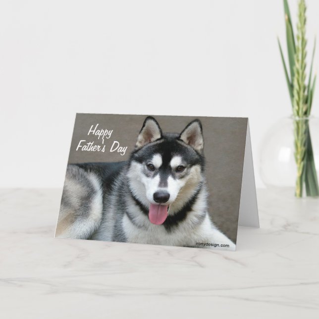 Alaska Malamute Hundar Fars dag Kort (Framsida)