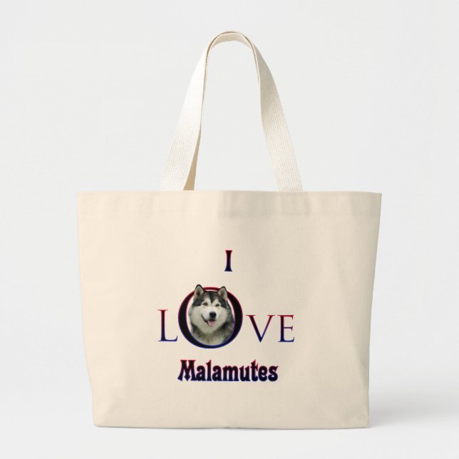 Alaska Malamute I Kärlek Jumbo Tygkasse (Framsidan)