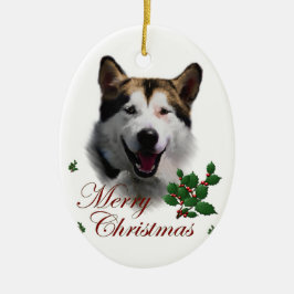 Alaska Malamute jul Art Ornament