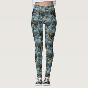 Alaska Malamute jul - festlig resa Leggings