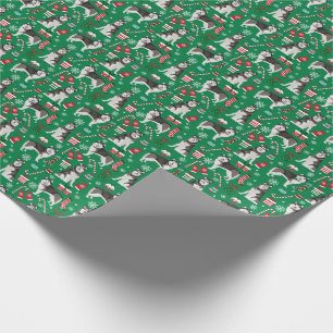 Alaska Malamute jul Hund Gift Wit Presentpapper