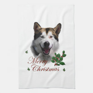 Alaska Malamute jul Kökshandduk