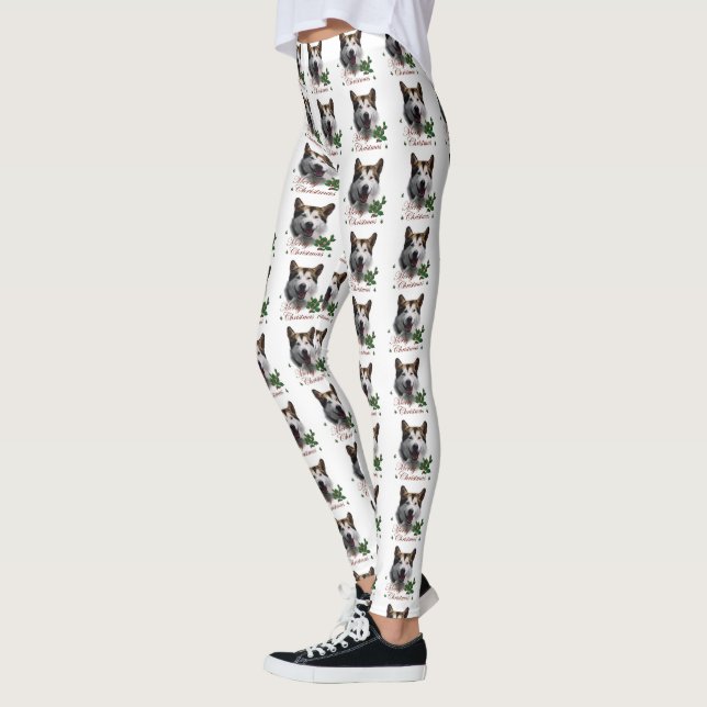 Alaska Malamute jul Leggings (Vänster)