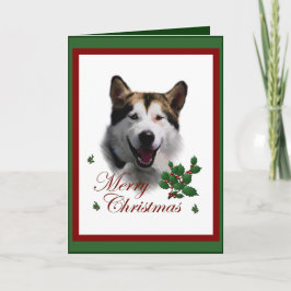 Alaska Malamute-julgåvor Helgkort