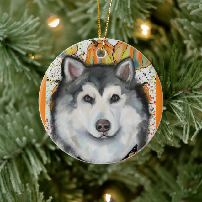 Alaska Malamute Julgransprydnad Keramik (Träd)