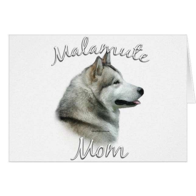 Alaska Malamute Mamma 2 Hälsningskort (Framsidan Horizontal)