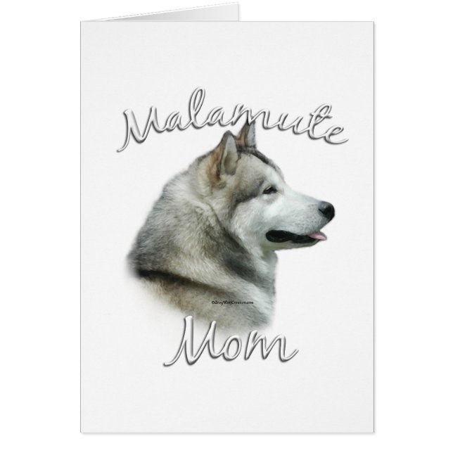 Alaska Malamute Mamma 2 Hälsningskort (Framsidan)