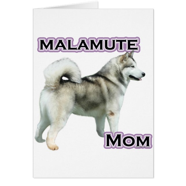 Alaska Malamute Mamma 4 Hälsningskort (Framsidan)