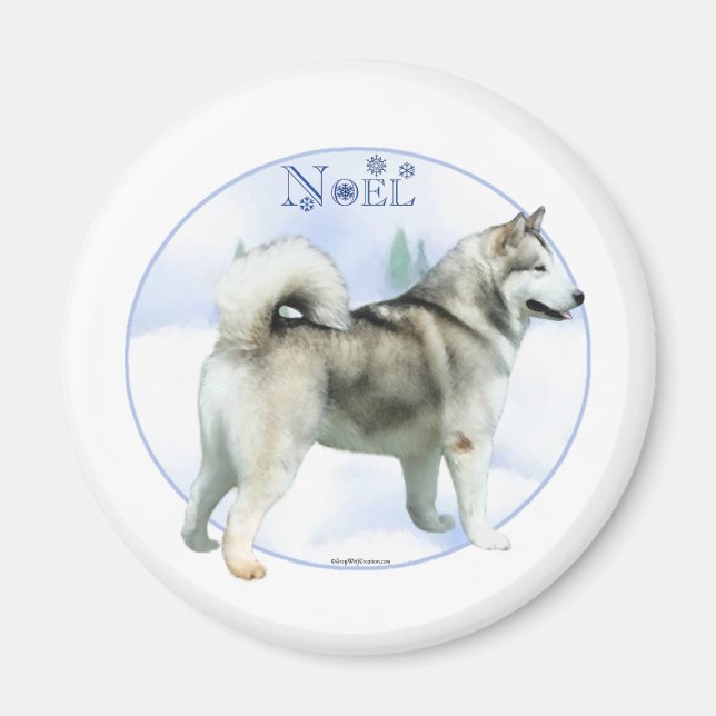 Alaska Malamute Noel - Magnet (Framsidan)