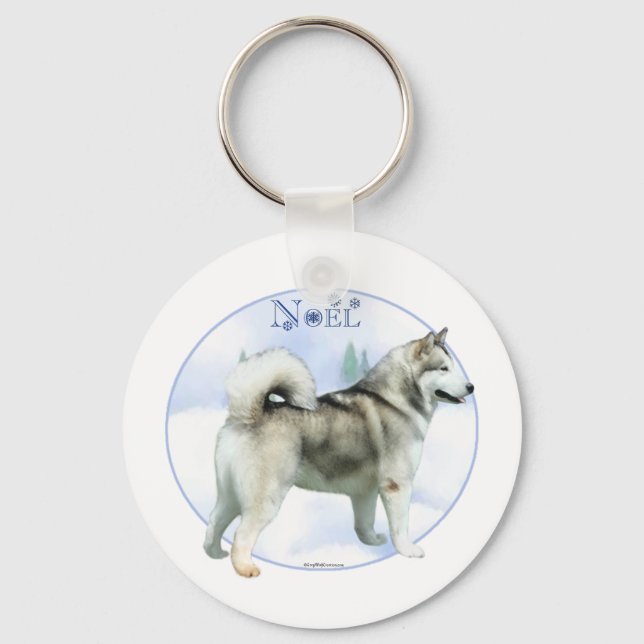 Alaska Malamute Noel - nyckelkedjan Nyckelring (Framsida)