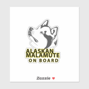 Alaska Malamute ombord Klistermärken