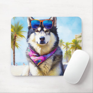 Alaska Malamute på Beach, sommargåva Musmatta