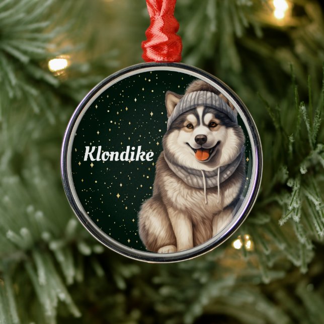 Alaska Malamute Personlig jul Ornamet Julgransprydnad Metall (Träd)