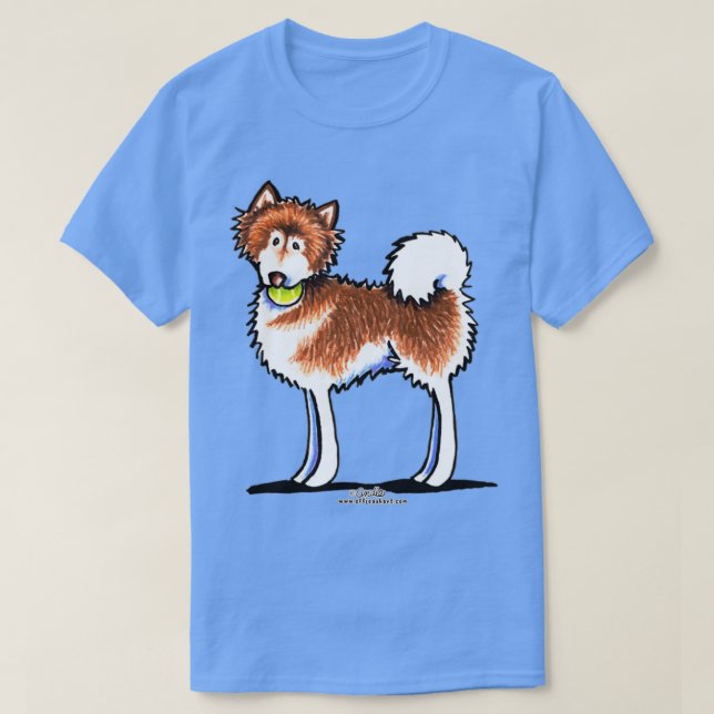 Alaska Malamute Playful Rödhårig T Shirt (Design framsida)