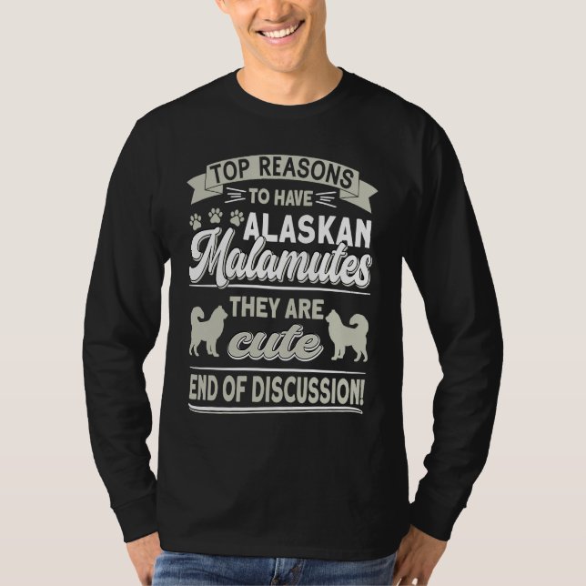 Alaska Malamute Plush Owner Reasons To Have Alaska T Shirt (Framsida)