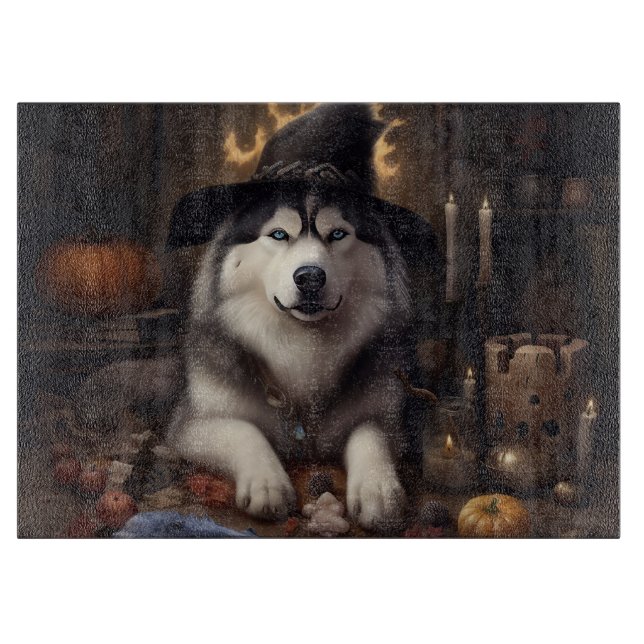 Alaska Malamute Pumpkins Halloween Scary (Framsidan)