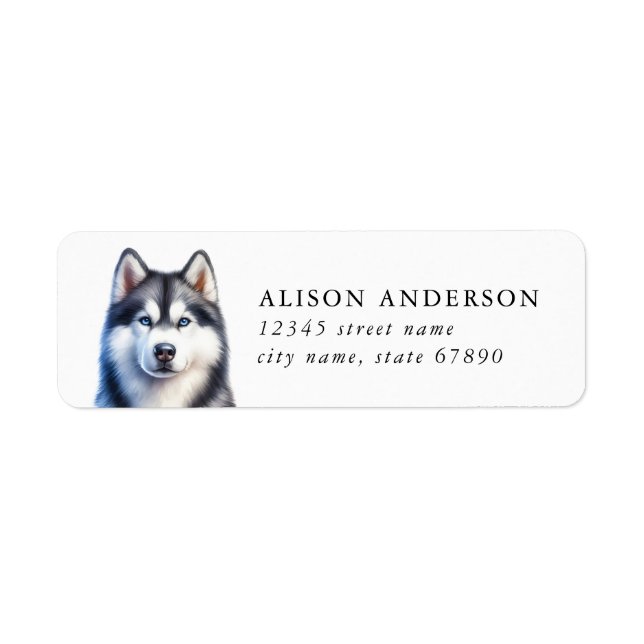 Alaska Malamute Returetiketters Returadress Etikett (Framsidan)