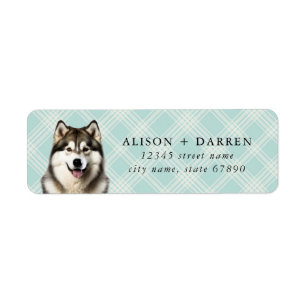 Alaska Malamute Returetiketters Returadress Etikett