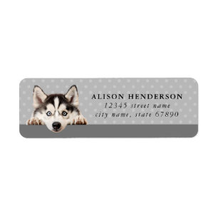 Alaska Malamute Returetiketters Returadress Etikett
