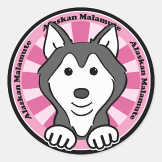 Alaska Malamute Runt Klistermärke
