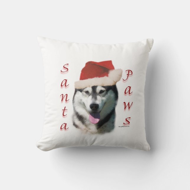 Alaska Malamute Santa Tassar Kudde (Framsida)